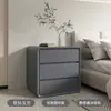 Mesita de noche multifuncional estilo crema pequeña de madera maciza para dormitorio, simple, moderna, creativa, minimalista, lujo ligero avanzado, almacenamiento
