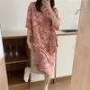 Bata de manga corta para niñas, ropa de casa de estilo coreano con dibujos animados para estudiantes, pijama de verano, vestido largo fino de talla grande fabricante