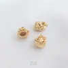 Colgante de Cascabel de Gato de Color Conservante Relleno de Oro de 14K Se Puede Incrustar en la Superficie del Anillo Colgante Hecho a Mano DIY Colgante Pulsera Collar Joyería Colgante