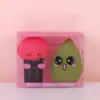 Creativo Lindo Bola Molienda Calabaza Gotas de Agua Forma Especial Huevo de Belleza Set Doble Uso Seco y Húmedo Huevo de Maquillaje Color Herramienta de Maquillaje Belleza