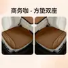 Juego personalizado de tres piezas para cojín de asiento de coche para invierno, almohadillas de asiento de coche de felpa prensadas en caliente universales para filas delanteras y traseras