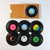 Posavasos de Discos de Vinilo Retro, Posavasos Creativos de Vinilo Aislantes de Calor, Posavasos de CD, Regalos de Plástico para Uso Diario en el Hogar