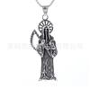 Estilo Europeo y Americano Joyería Lista para Enviar Colgante Estilo Parca Guadaña Calavera Motocicleta Unisex Casual Collar de Pareja