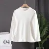 Sudadera de Punto Pulóver con Cuello Redondo de Manga Larga para Hombre de Primavera y Otoño, Transpirable, Cómoda, Elástica, Cálida, Camiseta Básica Casual de Color Sólido para Hombre