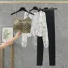 Traje de Fitness para Mujer 2026 Verano Nuevo Estilo Ropa de Yoga de Gama Alta Chaleco Deportivo Sujetador Deportivo para Correr Conjunto de Tres Piezas