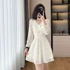 Vestido floral de gasa de manga larga para mujer, nuevo modelo otoño 2026, vestido popular de venta caliente para mujeres petite este año