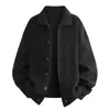 2026 Transfronterizo Otoño/Invierno Nuevo Suéter de Punto Simple con Cuello Solapa para Hombre Talla Grande Moda Casual Chaqueta Cárdigan para Hombre