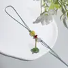 Moeda de Cobre Corrente de Lótus Pingente de Celular Chaveiro Semi-Acabado Cordão Estilo Chinês Artesanal DIY Pingente de Corrente para Celular