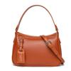 Bolsa de Ombro de Couro Genuíno de Primeira Camada para Mulheres, Estilo Novo, High-End, Bolsa Versátil, Bolsa Simples Transversal de Axila, Bolsa Estilosa