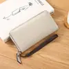 Bolsa de Mão Clutch Transfronteiriça Amazon P.U. Padrão Avestruz Carteira Feminina Nova Moda de Alto Padrão Carteira Longa com Zíper