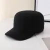 Boné de Baseball de Lã Protetor de Orelha Outono e Inverno À Prova de Vento e Frio Boné com Aba Engrossado e Quente Chapéu de Pai para Outdoor para Meia-Idade e Idosos