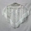 Camisa Chal de Malla con Lentejuelas de Nuevo Estilo para Verano, Elegante Cubre-traje Delgado con Borlas, Top tipo Capa Talla Grande, Protección Solar