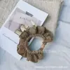 Nova Coleção Coreana de Scrunchies Plissados de Renda com um Toque de Luxo, Acessório de Prendedor de Cabelo Simples e Moderno com um Toque de Elegância