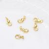 901 chapado en oro real de 18K con anilla para colgar, cierre de langosta, accesorios para joyería con cuentas DIY con cierre de resorte que conserva el color oro de 14K