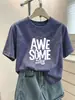 Camiseta de manga corta 100% algodón para mujer, estilo coreano, moderna y versátil, top verde aguacate, ropa de mujer verano 2026
