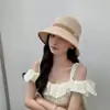 Sombrero de Pescador para Mujer, Estilo Fresco y Sencillo, Protección Solar, Ala Ancha, Diseño Floral Tejido, Sencillo y Moderno, Sombrero de Mamá, Sombrero de Protección Solar