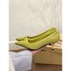 ¡Dama del banquete! Zapatos de tacón de aguja con lazo de satén suave para mujer, Zapatos de tacón para ir al trabajo Primavera 2025