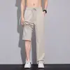 Pantalones Casuales de Tencel y Lino para Hombre 2026 Primavera/Verano Nuevos Estilo Americano Modernos Holgados Rectos de Pierna Ancha