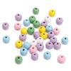 Cuentas Redondas de Madera de Color Sólido Pintadas con Spray de 8 mm Cuentas Cuentas Cuentas Hechas a Mano DIY Accesorios de Joyería Pulsera Material Cadena para Teléfono Móvil