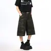 Pantalones de hombre retro americanos de venta caliente para el verano 2026, Jeans cortos de moda versátiles y modernos, rectos, holgados y delgados para hombre