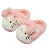 Chinelos de algodão infantis para outono e inverno para meninos e meninas, quentes, de pelúcia, com sola grossa, peludos, adequados para bebês e pais, sapatos de algodão para bebê para uso doméstico