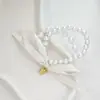 Goma para el pelo de cuentas acrílicas florales de colores caramelo estilo coreano y japonés, Cuerda para el pelo de bloqueo de color dulce estilo Hyuna con alta elasticidad