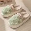 Pantuflas de Algodón con Suela Gruesa para Hombre 2026 Nuevo Otoño/Invierno para Interiores Dibujos Animados Cálidas Espesadas Felpa Algodón Pantuflas para Mujer