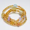 Explicación de Pulsera de Cristal de Torre Amarilla Natural First Sight para Mujer, Pulsera Versátil Blanco Lavanda Luz de Luna al por Mayor