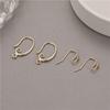 Accesorios para joyería DIY pendientes gancho para oreja chapado en oro de cobre de 14K accesorios para pendientes letras G pendientes hechos a mano gancho para oreja gancho para oreja