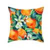 Funda de Almohada para Sofá Nórdico Pequeña Fresca con Estampado de Frutas Cubierta de Cojín de Cuero de Durazno Funda de Almohada para Oficina Hogar Transfronterizo