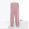 Calças Jogger Bolsos Tamanho Grande Punhos nas Pernas Femininas Finas Respiráveis Modal Cintura Alta Yoga Calças Longas Casuais Calças Harem
