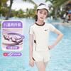Traje de baño infantil Huili para niñas 2024 Nuevo estilo conservador dividido Niños grandes Entrenamiento profesional Traje de baño para niñas