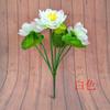 Venta al por mayor del fabricante Decoración de mesa simulada para dormitorio de Buda Sala de estar Flor de loto simulada Loto Loto de múltiples cabezas Adornos de loto
