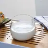 Taza Transparente Aislada de Vidrio de Borosilicato de una Sola Capa en Stock del Fabricante para Leche, Café y Té