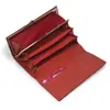 Carteira longa de couro patente com fivela magnética de ozônio russo para mulheres, multi-cartões, porta-moedas, clutch