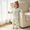 Conjunto de ropa interior térmica de lycra para niños para otoño e invierno, conjunto de dos piezas para casa para niños mayores, ropa interior sin costuras de algodón puro