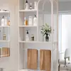 Mueble Armario Mampara Pantalla Media Pared Baño Estilo Crema Sala de Estar Entrada de Baño Moderna Simple Estante de Almacenamiento para Lavabo