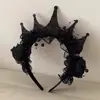Halloween Flor Sombria Galho de Cervo Headband Festa Dançante Headband Borboleta Artificial Foto Engraçada Fantasia para Fantasiar