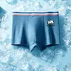 Roupa íntima de malha de seda gelada para meninos, shorts boxer finos de verão com estampa de panda para crianças mais velhas, shorts boxer para estudantes, exportação