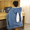 Capa tipo chal Lingnabel de doble capa gruesa, manta con capucha para la siesta de primavera y otoño para niños y estudiantes, manta de aire acondicionado de oficina.