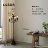 Candelabro Retrô Ornamentos Chineses de Ferro Fundido Ferro Antigo Lâmpada a Óleo Antiga Lâmpada de Chão Zen para B&B Lâmpada para Sala de Chá Estilo
