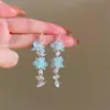 Compromisso de Primavera Novo Estilo Chinês Brincos de Borla de Borboleta Populares Brincos Longos de Alto Nível Brincos de Pino para Mulheres