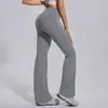 Pantalones de Fitness de Pierna Ancha Mingda de Sensación Desnuda Sin Costuras, Control de Abdomen de Cintura Alta, Moldeador de Cintura Delgada, Se Pueden Usar al Aire Libre, Pantalones de Yoga Ligeramente Acampanados