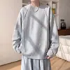 Sudadera morada con remaches de cuatro puntas para hombre, nuevo modelo otoño 2026, estilo relajado para adolescentes, ropa de corte holgado con cuello redondo