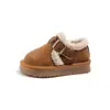 Zapatos de Felpa de Algodón con Estampado de Leopardo Elegantes y de Moda para Niñas 2025 Invierno Nuevas Botas de Nieve Peludas con Suela Gruesa para Niños
