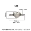 Plata pura s925 cuentas espaciadoras de corazón con lazo y estrella de doble oreja accesorios de enlace de doble cara pulsera collar DIY accesorios de plata