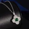 Colar Novo Estilo Cubo de Açúcar Colorido Trevo de Quatro Folhas Micro-Incustado em Aço Titânio com Pingente Micro-Incustado de Cobre Banhado a Ouro Real, Corrente de Clavícula Elegante e na Moda