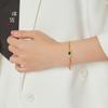 Nueva pulsera de larga duración que no se desvanece, sencilla y avanzada, pulsera de cadena cubana 5G con color incrustado