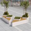 Caja de Flores para Exteriores Personalizada por el Fabricante Combinación Canaleta de Flores Impresa para Mercado Patio Exterior Plantación Asiento de Parque Patio Exterior