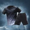 Conjunto Esportivo Europeu Popular Plus Size para Homens, Roupas de Seda Gelada de Secagem Rápida, Regata e Shorts para Fitness, Atacado de Fábrica de Comércio Exterior